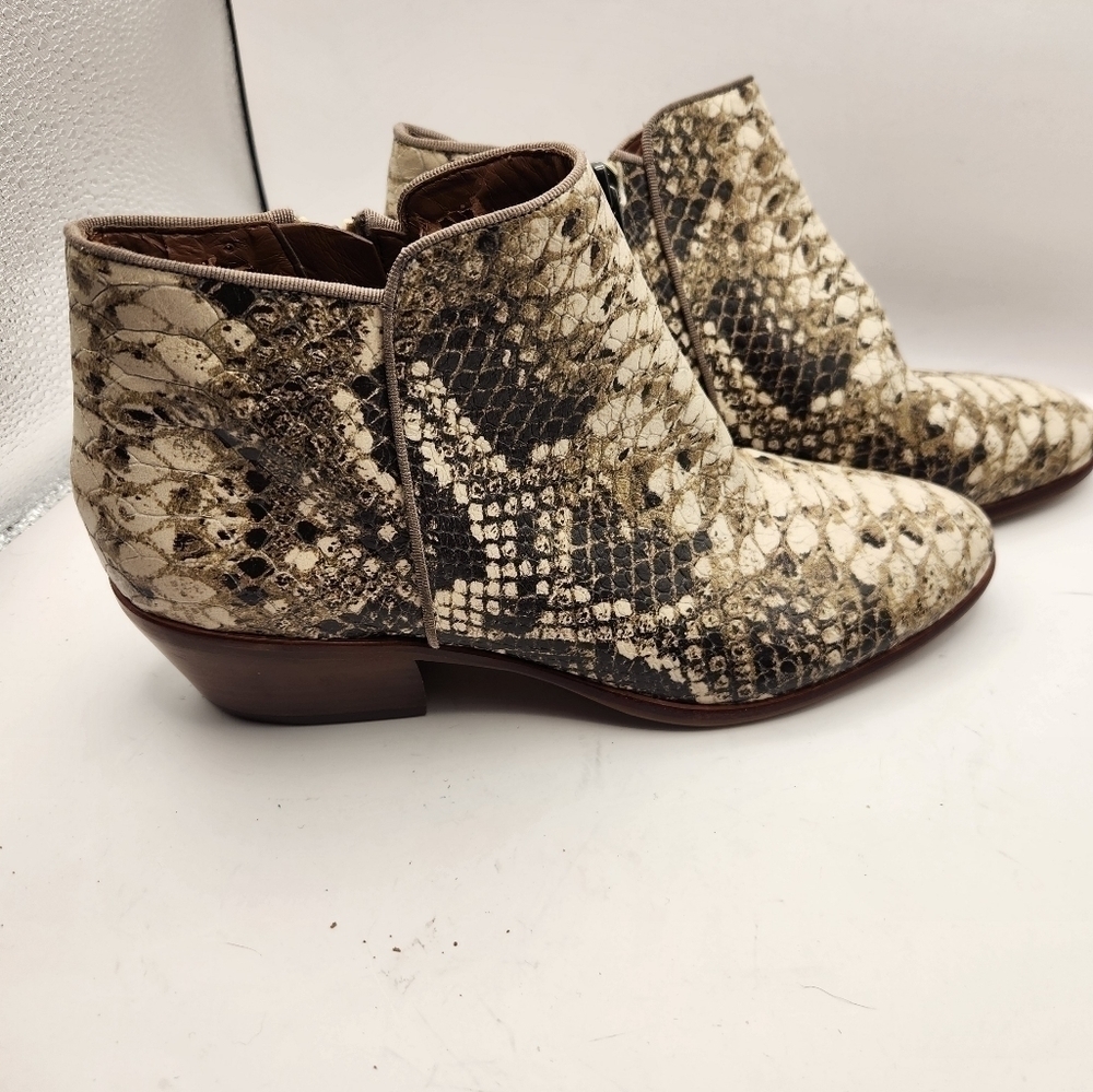 Sam Edelman Python Heeled Booties. Size 7 - image 5